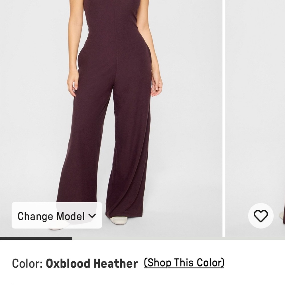 Fabletics Oxblood Heather Jumpsuit